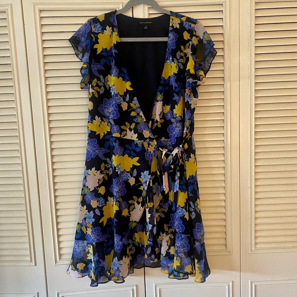 Banana Republic floral wrap dress